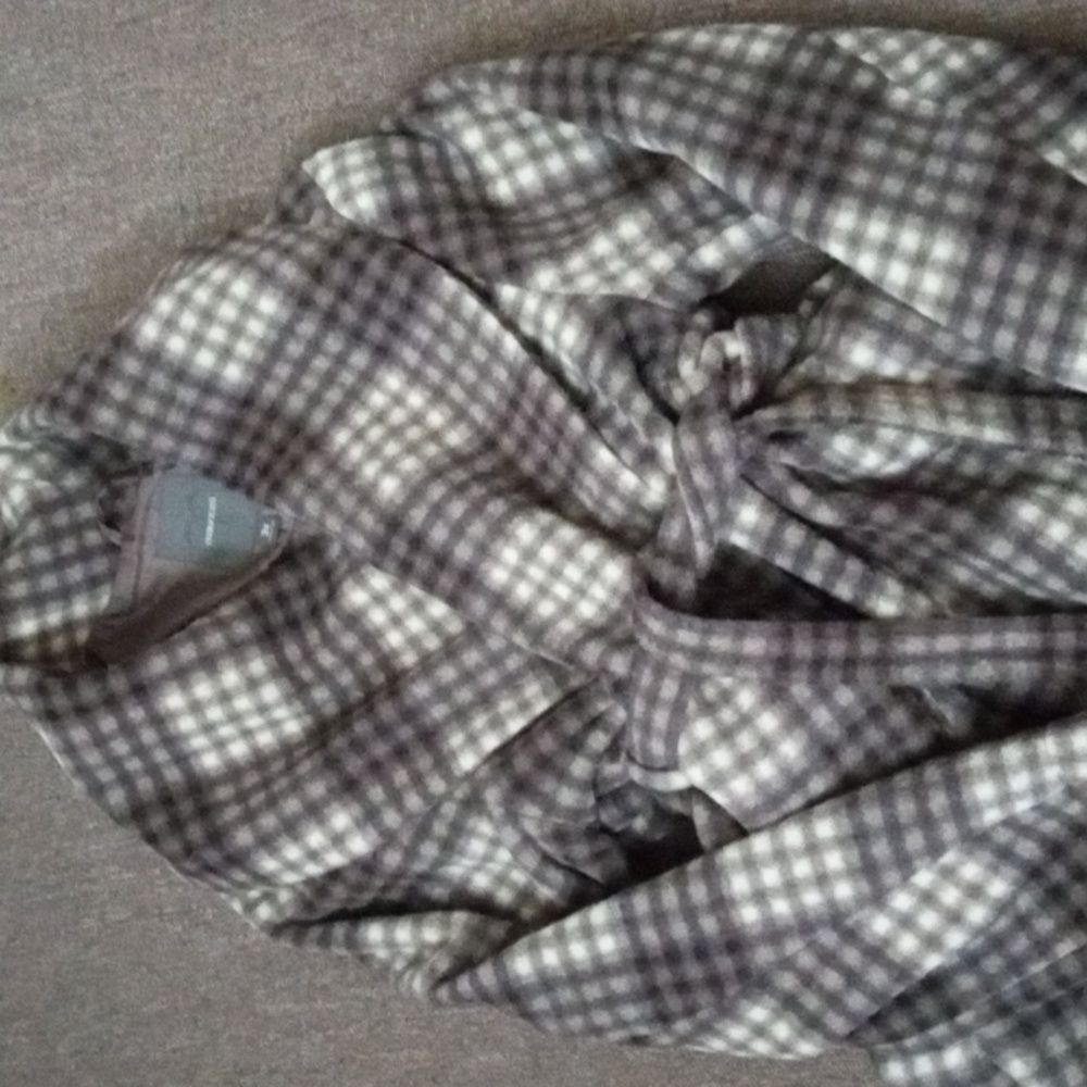 MAURICES WRAP COAT 3X BROWN WHITE